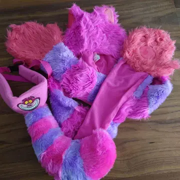 체셔 고양이 후드 부착 머플러+꼬리 TDL 머플러 팬캡