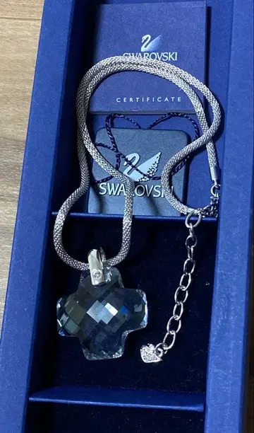 스와로브스키 크리스탈(클리어) 크로스 목걸이