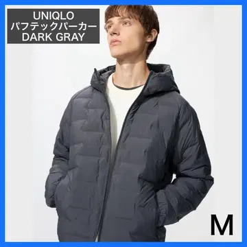 UNIQLO 유니클로 퍼프 테크 후드티 24년 모델 DARK GRAY M