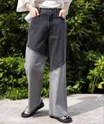 LEPSIM 절개 데님 팬츠