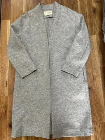 [새상품급] 유나이티드 애로우즈 그레이 울 노카라 롱 코트