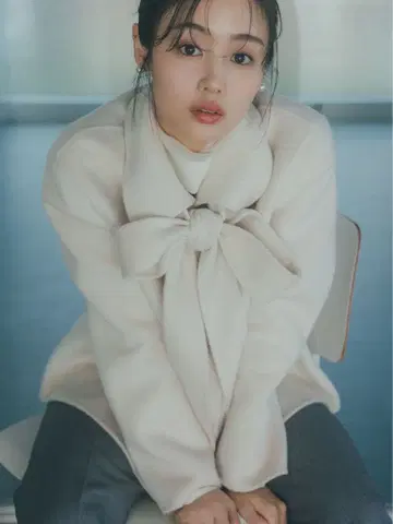 SNIDEL 리버 리본 자켓 아이보리