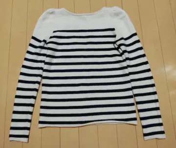 드로어 니트 Drawer 보더 니트 캐시미어 네이비