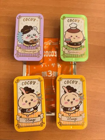 Coco's 치이카와(먼작귀) 캐릭터 캔 4개 세트