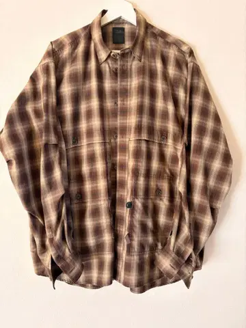 다이와피어39 TECH LOGGER SHIRTS 체크 셔츠 브라운