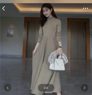 l'or 카지마리 box pleats knit dress 니트 원피스