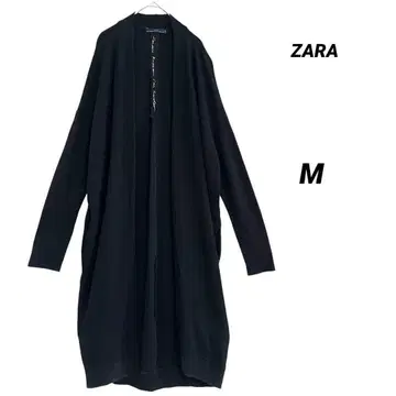ZARA/롱 가디건/오픈 프론트/루즈핏/밑단 리브/사이즈 M