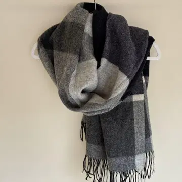 볼사리노 체크 무늬 스톨 머플러