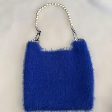 miette 미 블루 니트 핸드백 핸들 부분 펄