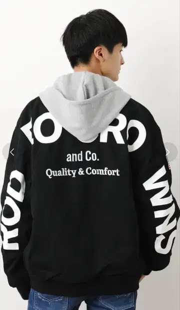 RODEO CROWNS 남성용 HOODED BIG 블루종 BLK
