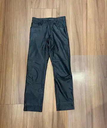 준맨 빈티지 90s 가죽 팬츠 블랙