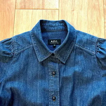 A.P.C. 데님 셔츠 퍼프 슬리브 38