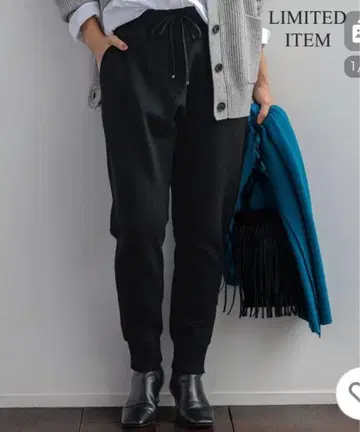 23구 비스코스 스트레치 조그 팬츠 38 블랙