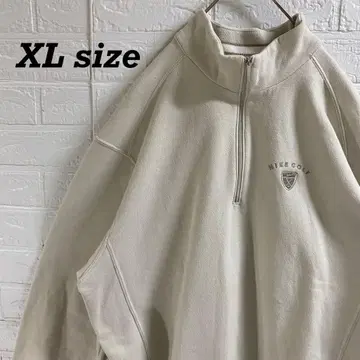 나이키 골프 오버 사이즈 하프 지퍼 블루종 아이보리