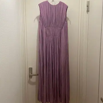 미라 오웬 롱 원피스 퍼플 계열 핑크 플리츠 맥시 길이