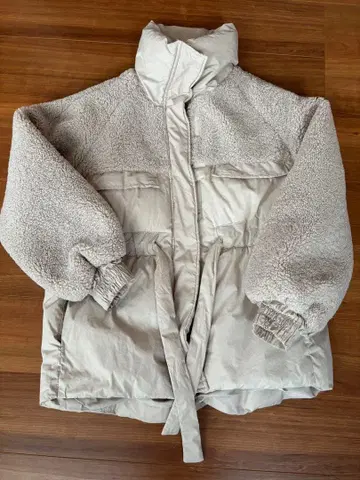 H&M 베이지 플리스 자켓 M