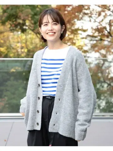 BEAMS BOY 셰틀랜드 V넥 가디건