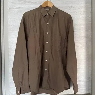 AURALEE WASHED FINX TWILL BIG SHIRTS 4