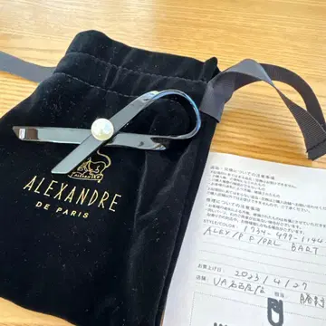 새상품급 ALEXANDRE DE PARIS 블랙 머리핀