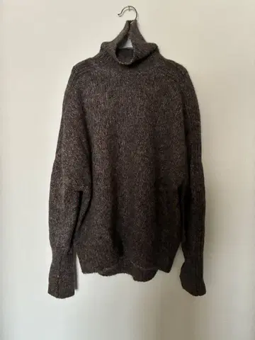 HYKE 알파카 울 양모 터틀넥 니트 1 브라운 계열