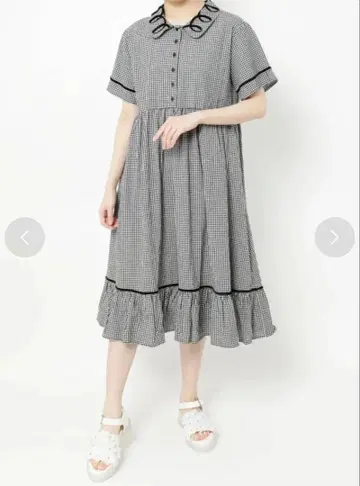 merry jenny  파이핑 칼라 원피스 ( 블랙 )