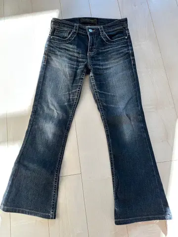 그레이, 블랙 데님 플레어 데님