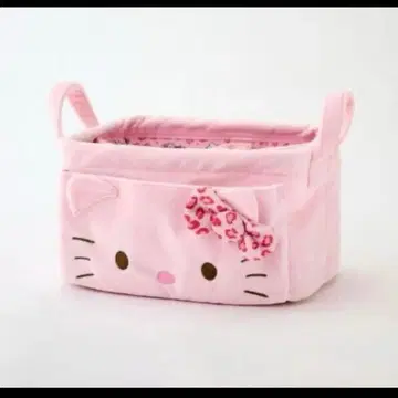 시마무라 갸루키티 헬로키티 보관 케이스 레오파드 무늬 핑크