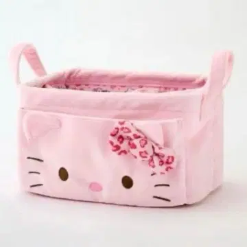 시마무라 갸루키티 헬로키티 보관 케이스 레오파드 무늬 핑크