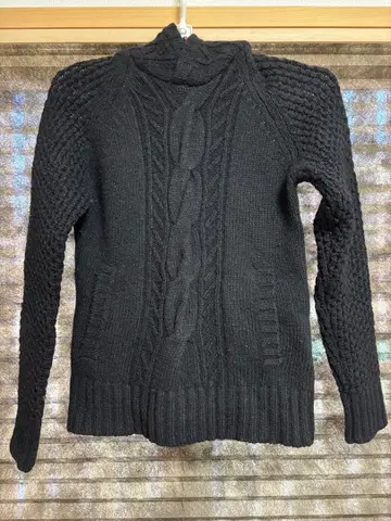 nano universe 블랙 케이블 짜임 스웨터 S