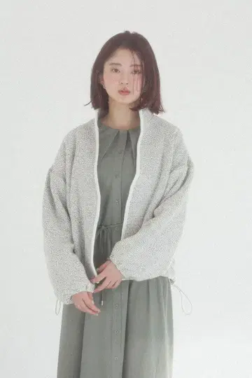 Muleau 헴 가디건 화이트 프리 사이즈