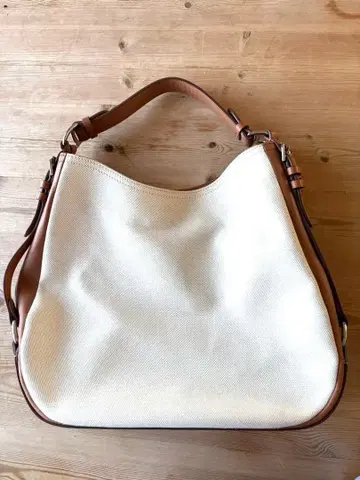 폴로 랄프로렌 화이트 베이스 캔버스 백