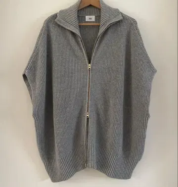 집업 니트 베스트 판초 베스트 그레이