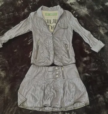 길피 셋업 스커트 그레이