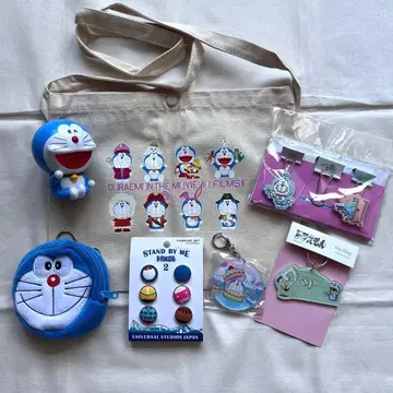 도라에몽 굿즈 세트 숄더 토트백 키링 클립 액세서리