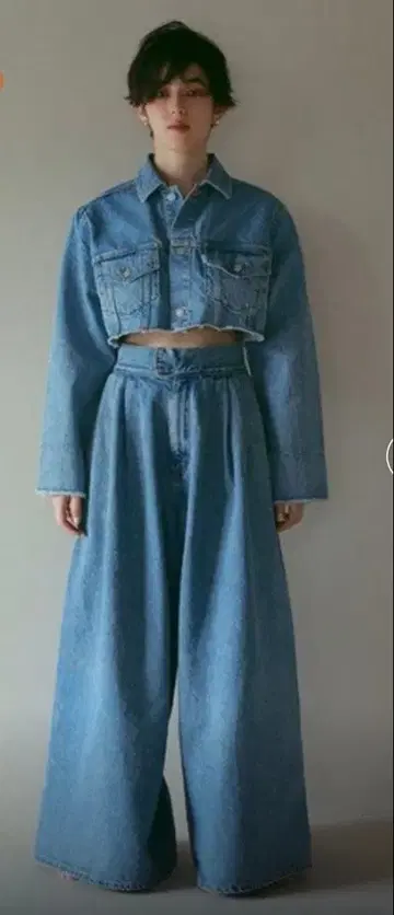 새상품급 ETRE TOKYO 와이드 데님 팬츠