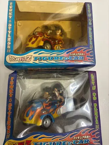 미개봉 새상품 드래곤볼 Z 피규어&카 2세트 상자는 얼룩 있음