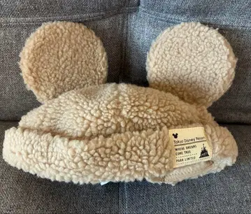 도쿄 디즈니 리조트 미키 귀 모자 보아 모자 베이지