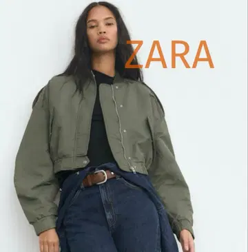 새상품급 ZARA 봄버 자켓 카키