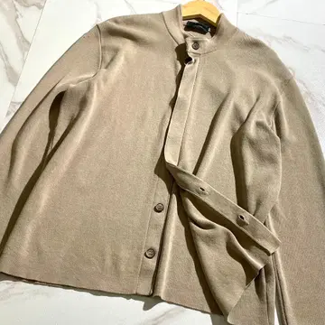 컨디션 최상 자노네 가디건 긴팔 니트 스웨터 울 브라운 계열