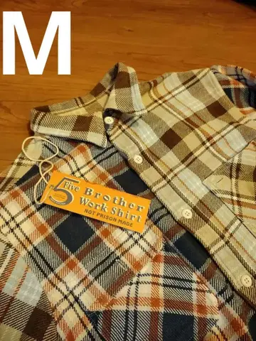 FIVE BROTHER 헤비 플란넬 셔츠 체크 파이브 브라더 인도산