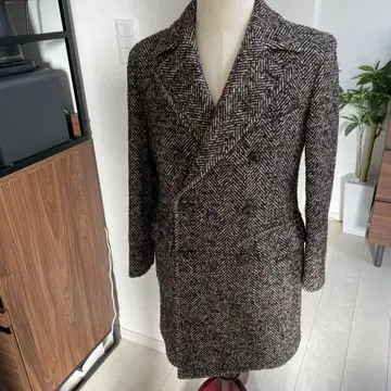 TAGLIATORE x 브리라 더블 트위드 체스터 코트 46