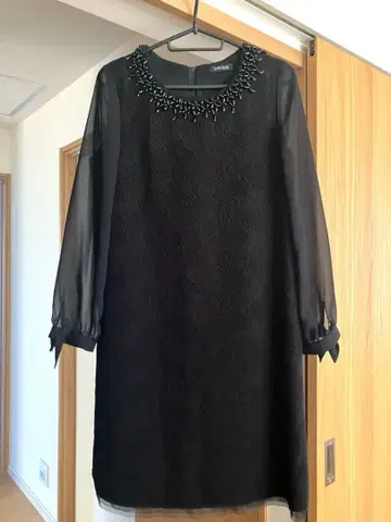 Cynthia Rowley 블랙 긴팔 레이스 원피스