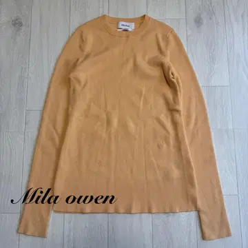 Mila owen 쿨 넥 리브 니트