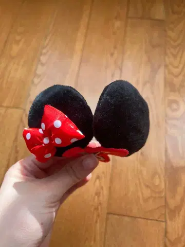 미니 마우스 귀 헤어핀 클립 핀 리본