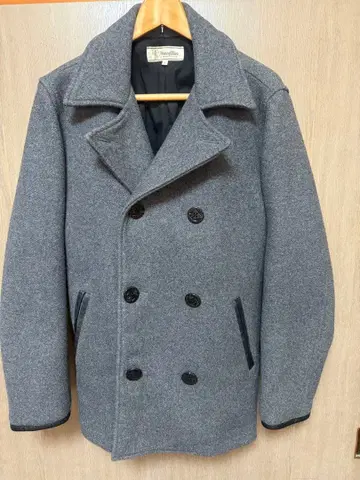 P 코트 그레이 가죽 L