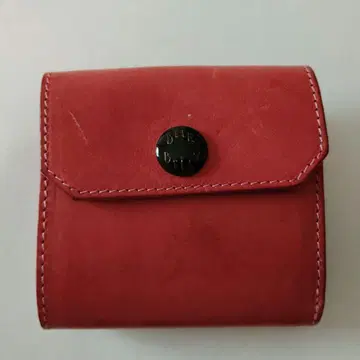 BEERBELLY 가죽 빨간색 접이식 지갑