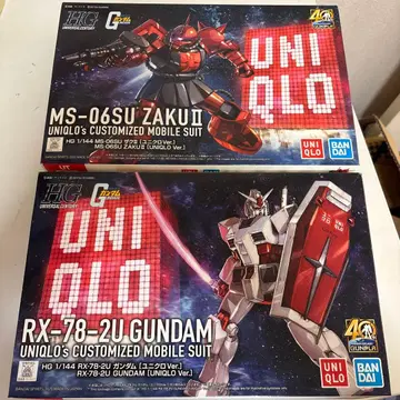 HG UNIQLO MS-06SU 자쿠 II & RX-78-2