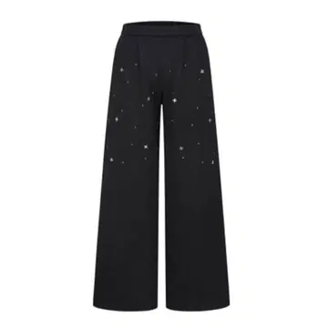 andwang Kirakira jewel pants black M 사이즈