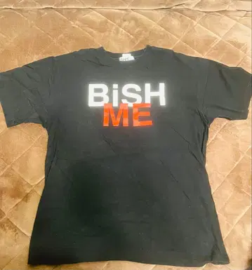 BISH ME 프린트 T셔츠 블랙