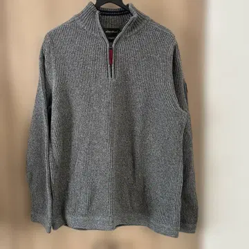 그레이 집업 니트 Eddie Bauer